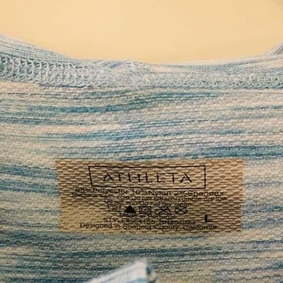 ATHLETA Blue space dye seamless hoodie jacket - Picture 2 of 5
